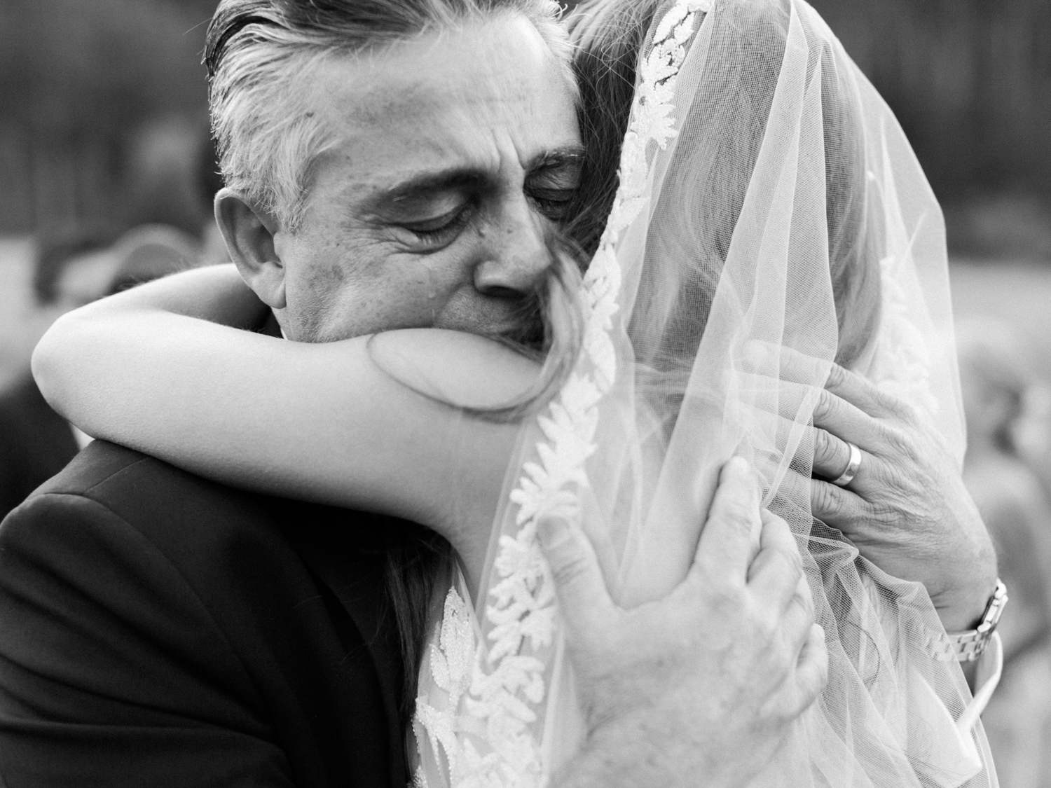 Such a sweet moment with father and daughter at this Aspen Wedding. Photos by Rachel Havel