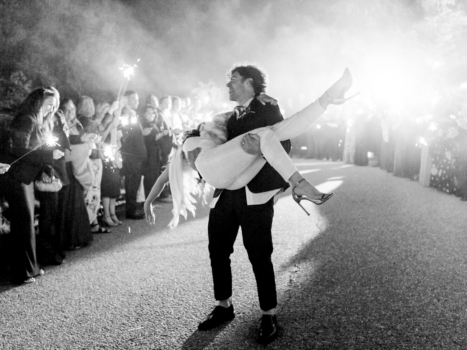 Sparkler exit. Aspen Colorado Wedding. Photos by Rachel Havel