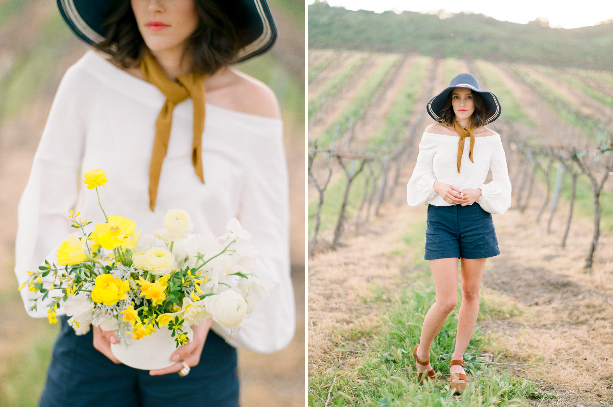 Summer Vineyard Dinner in Paso Robles, California. Styling by Kelly Oshiro. Photos by Rachel Havel